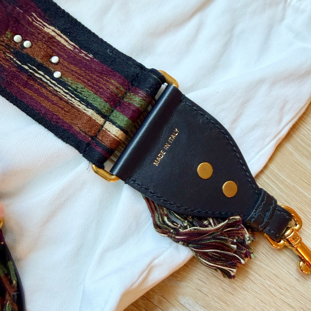 Dior Fringe Bohemian Embroidered Bag Strap - Picture 4 of 8